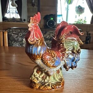 Colorful Ceramic Rooster Figurine
